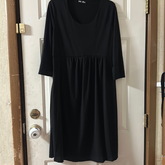*HP* BELLA FLORE 3/4 SLEEVE MATERNITY DRESS: BLACK: NEW WITHOUT TAGS: SIZE XL - Picture 2 of 4